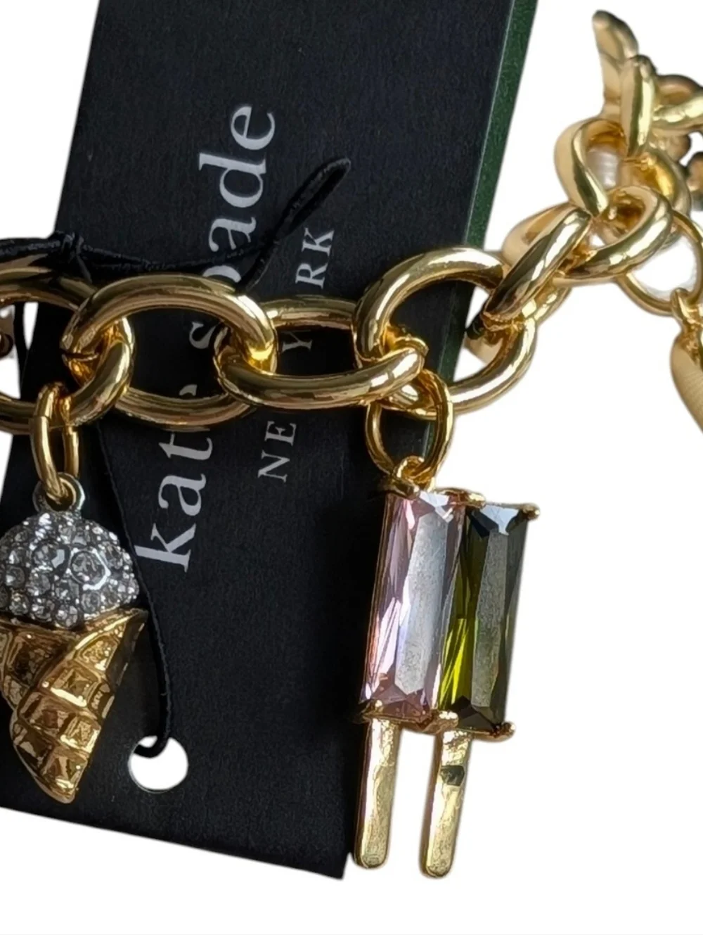 New NWT Kate Spade ♠️ Fast Food Charm Bracelet - Picture 10 of 13